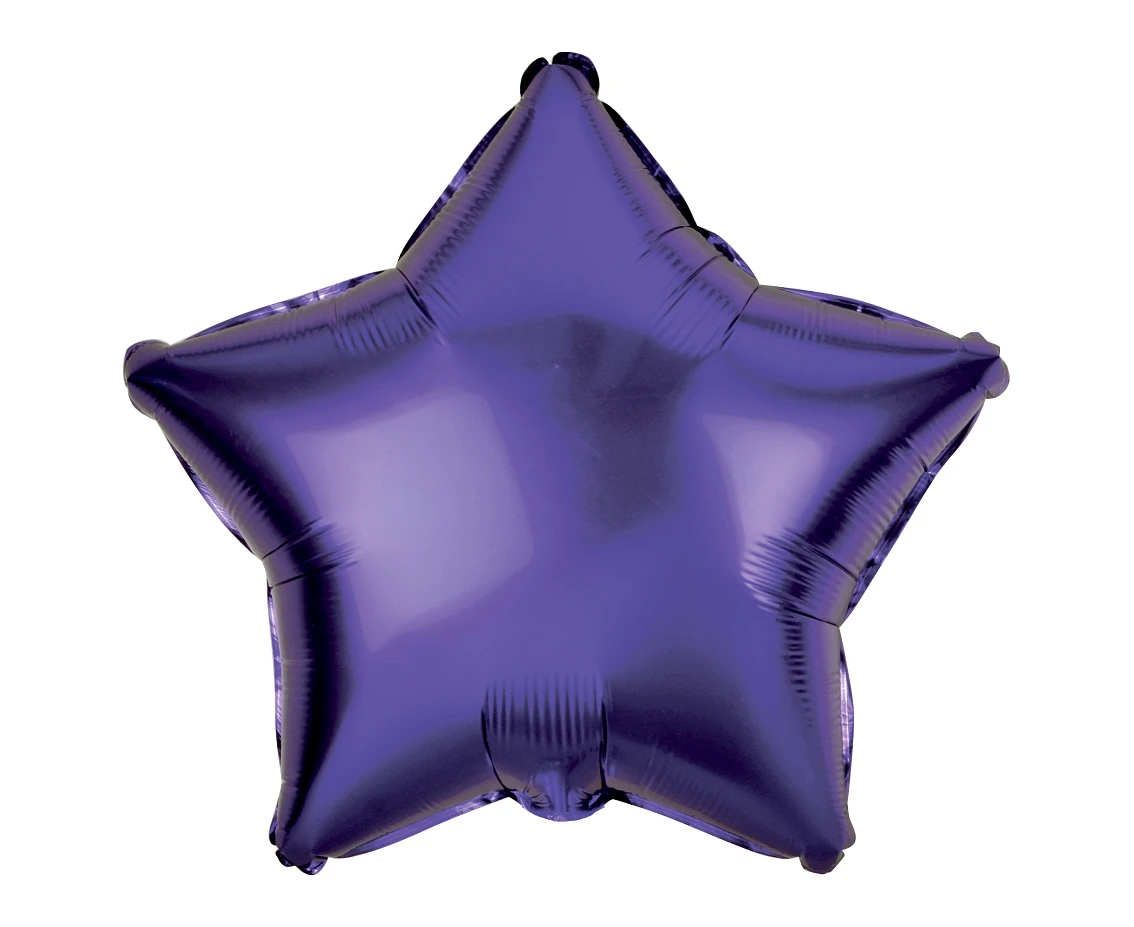 Foil balloon Star, violet, 19" EOL