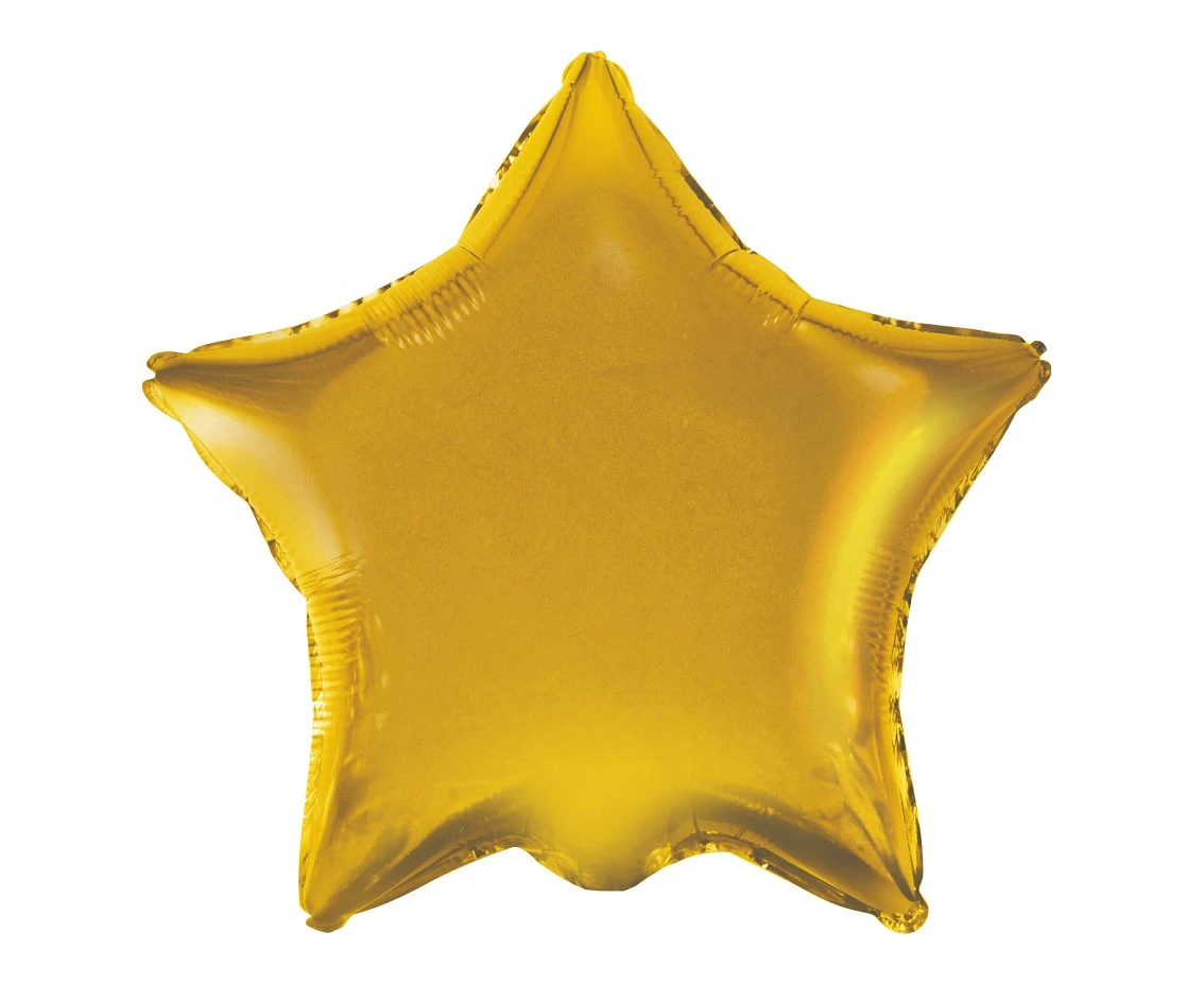Foil balloon Star, gold matt, 19"