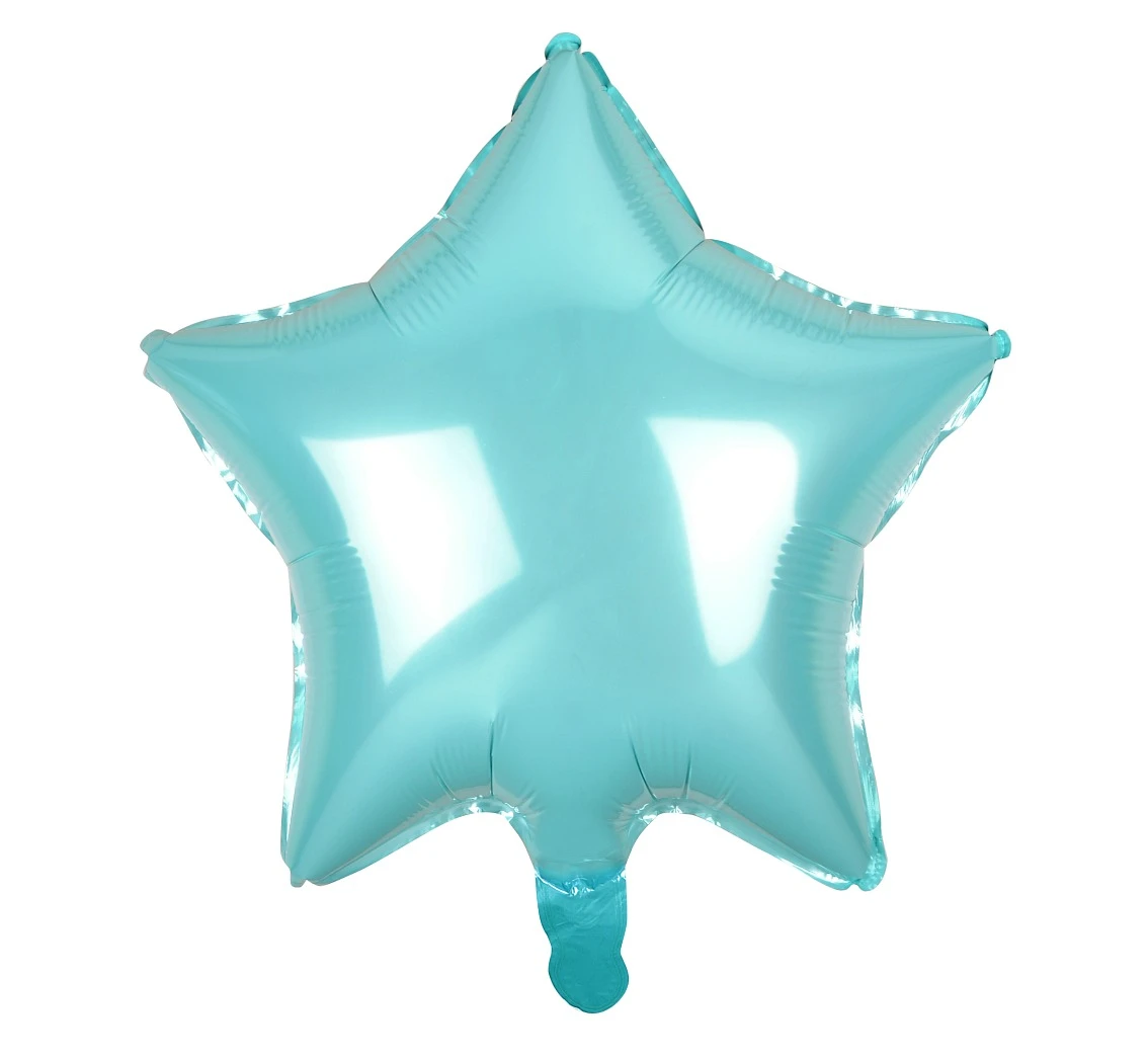 Foil balloon Star, light blue, 19"