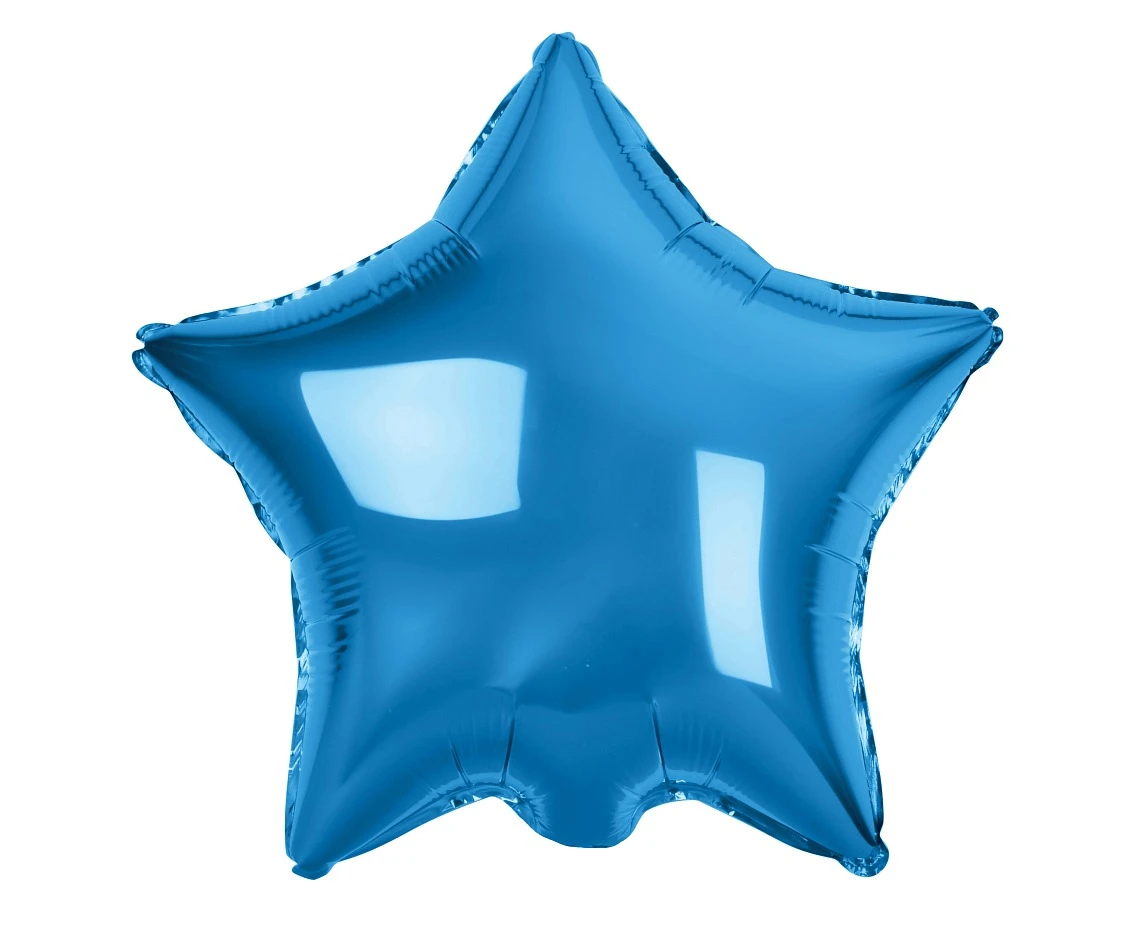 Foil balloon Star, blue, 19"