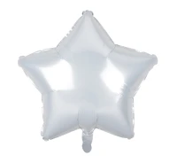 Foil balloon Star, white, 19"
