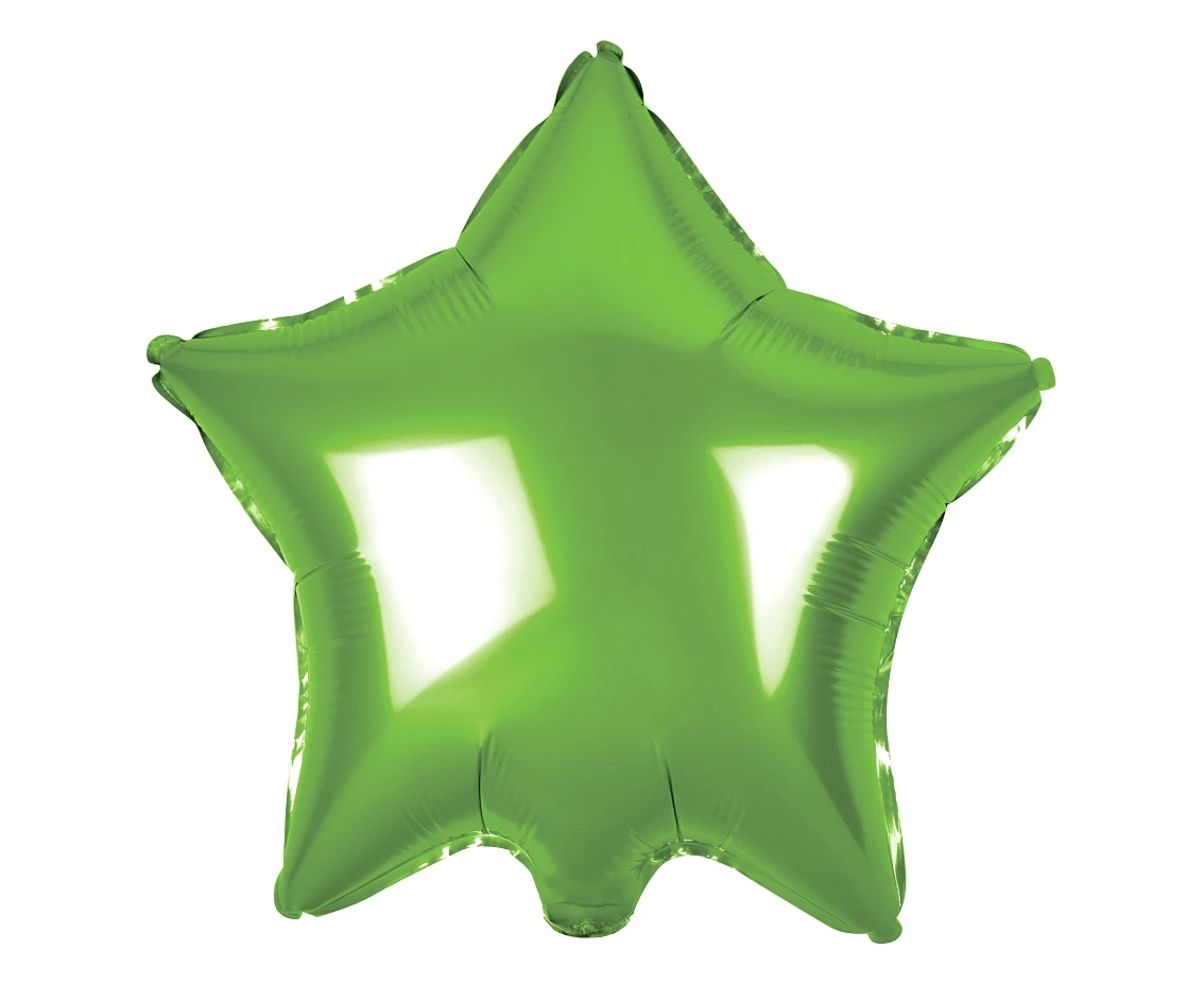 Foil balloon Star, light green, 19" EOL