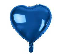 Foil balloon, heart, dark blue, 18"