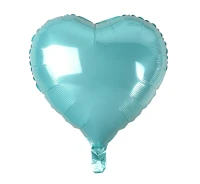 Foil balloon, heart, light blue, 18"