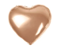 Foil balloon, heart, pink- gold, 18"