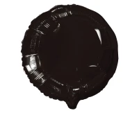 Foil balloon, round, black,18" EOL