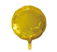 Foil balloon, round, gold, 18"