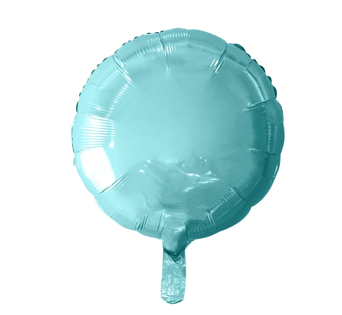 Foil balloon, round, light blue, 18" EOL