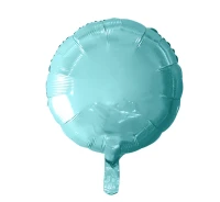 Foil balloon, round, light blue, 18" EOL