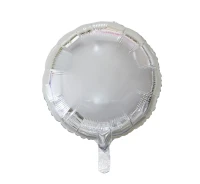 Foil balloon, round, silver, 18" EOL