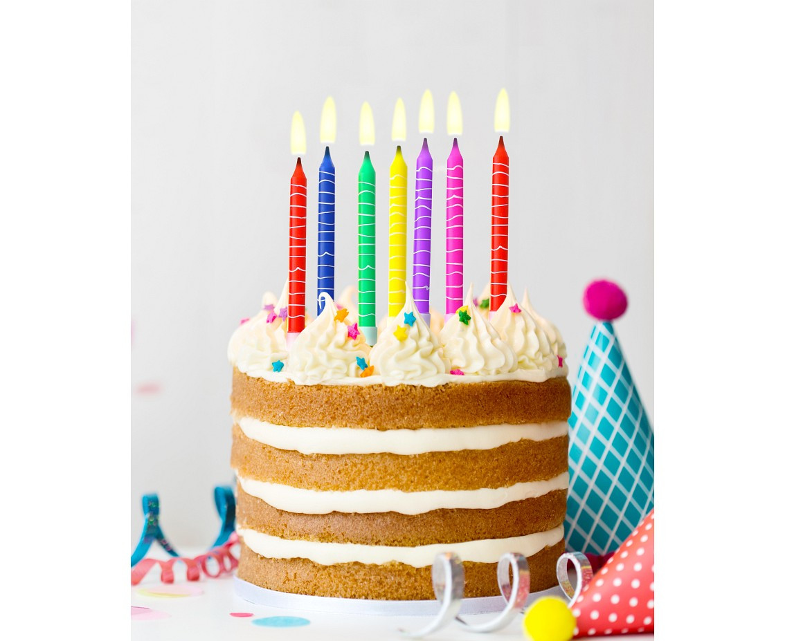 Birthday candles "Crayons", 12/12, 8.0 cm