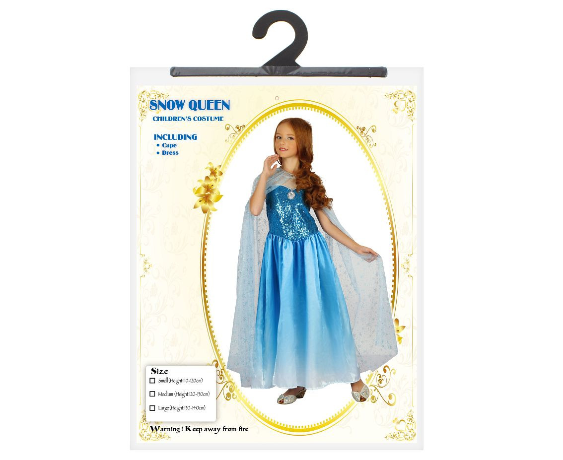 Blue Beauty role-play set (dress, cape), size 130/140