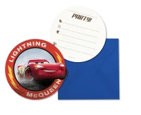 Invitations with Envelopes Cars The Legend Of The Track, 6 Pcs EOL