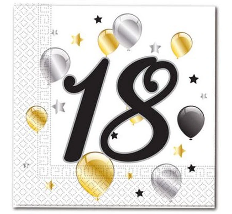 Paper napkins Balloons - 18, size 33 x 33 cm, 20 pcs.