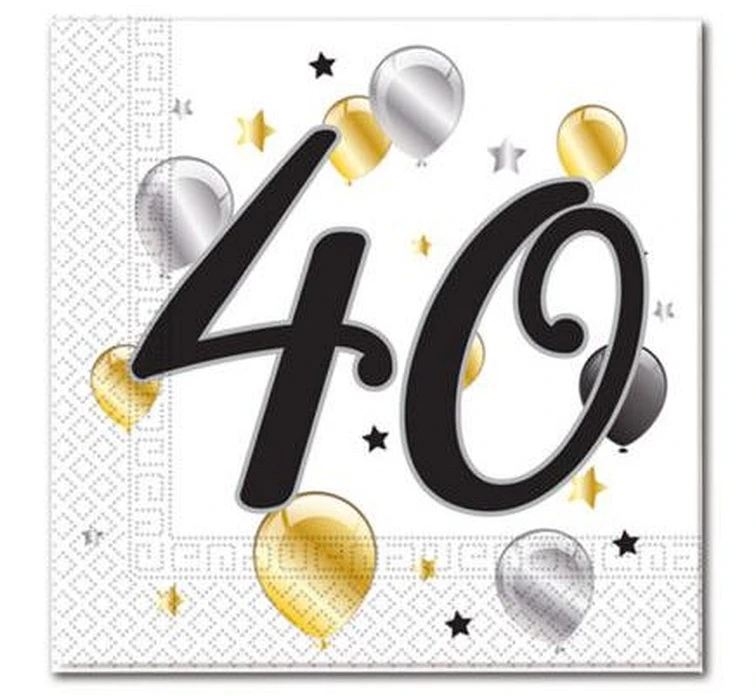 Paper napkins Balloons - 40, size 33 x 33 cm, 20 pcs.