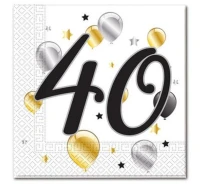 Paper napkins Balloons - 40, size 33 x 33 cm, 20 pcs.
