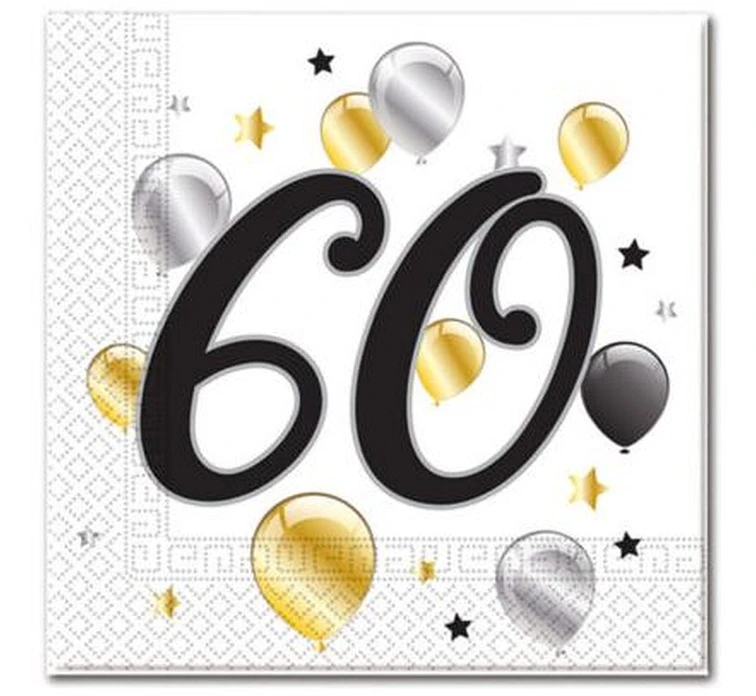 Paper napkins Balloons - 60, size 33 x 33 cm, 20 pcs.