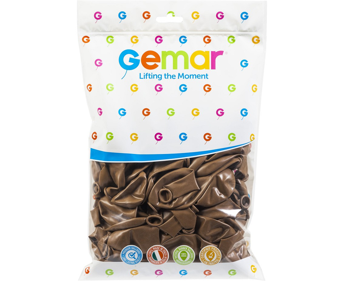 Balloons Gemar 12", pastel mocha brown, 100pcs