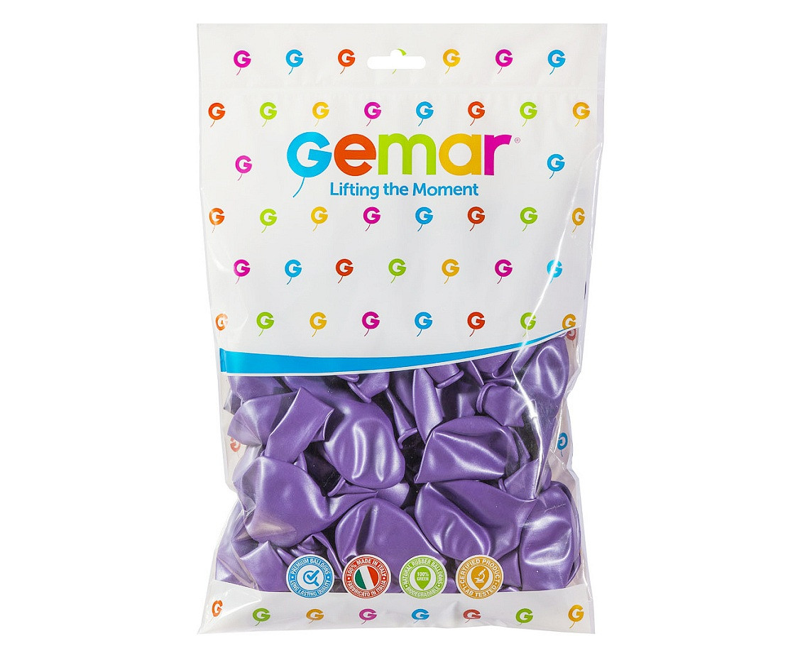 Balloons Gemar 12", metallic lavender, 100pcs EOL