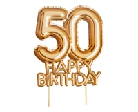 Glitz & Glamour CAKE TOPPER 50 GOLD