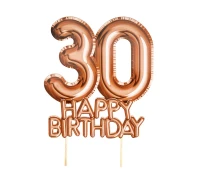 Glitz & Glamour CAKE TOPPER 30 ROSE GOLD