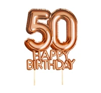 Glitz & Glamour CAKE TOPPER 50 ROSE GOLD