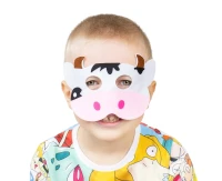 Felt mask Cow, size 18.5 x 11 cm EOL