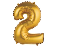 Foil balloons No 2, gold, matt, 35 cm EOL