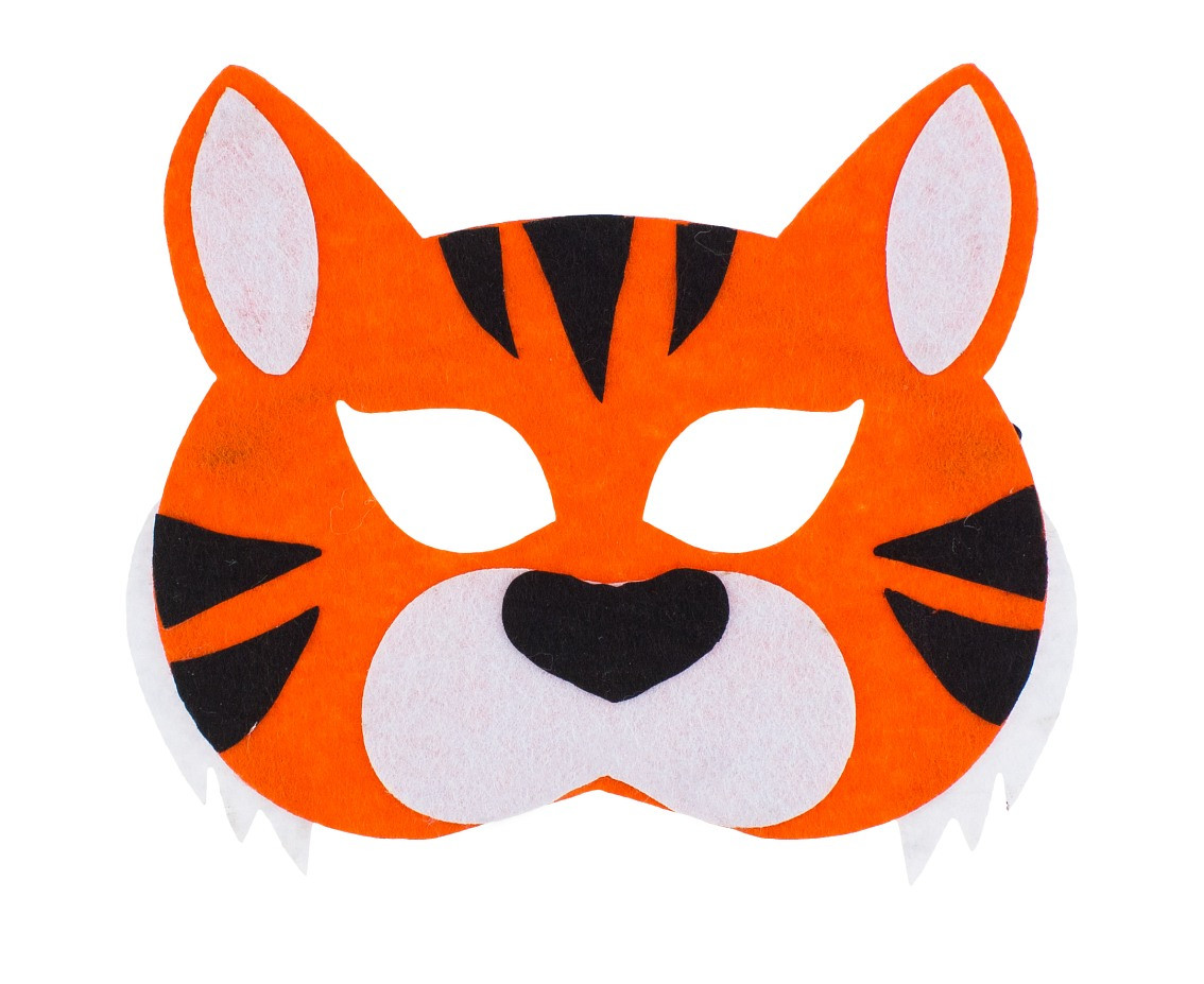 Felt mask Tiger, size 20 x 14 cm EOL