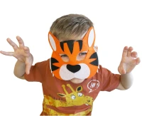 Felt mask Tiger, size 20 x 14 cm EOL
