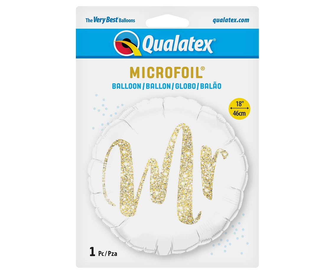 Foil balloon 18 inches QL CiR - "MR gold" EOL