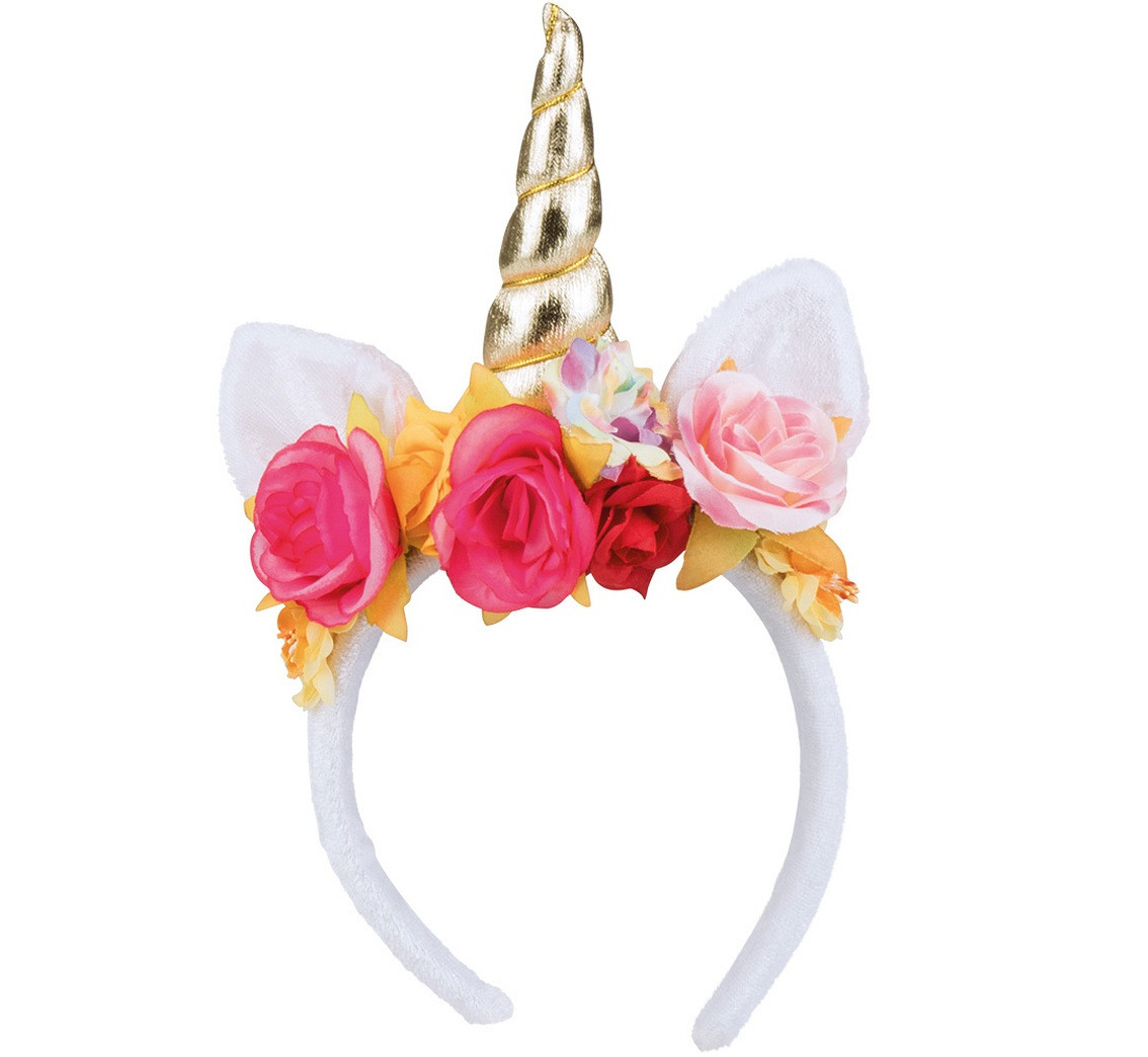 Headband Unicorn with roses