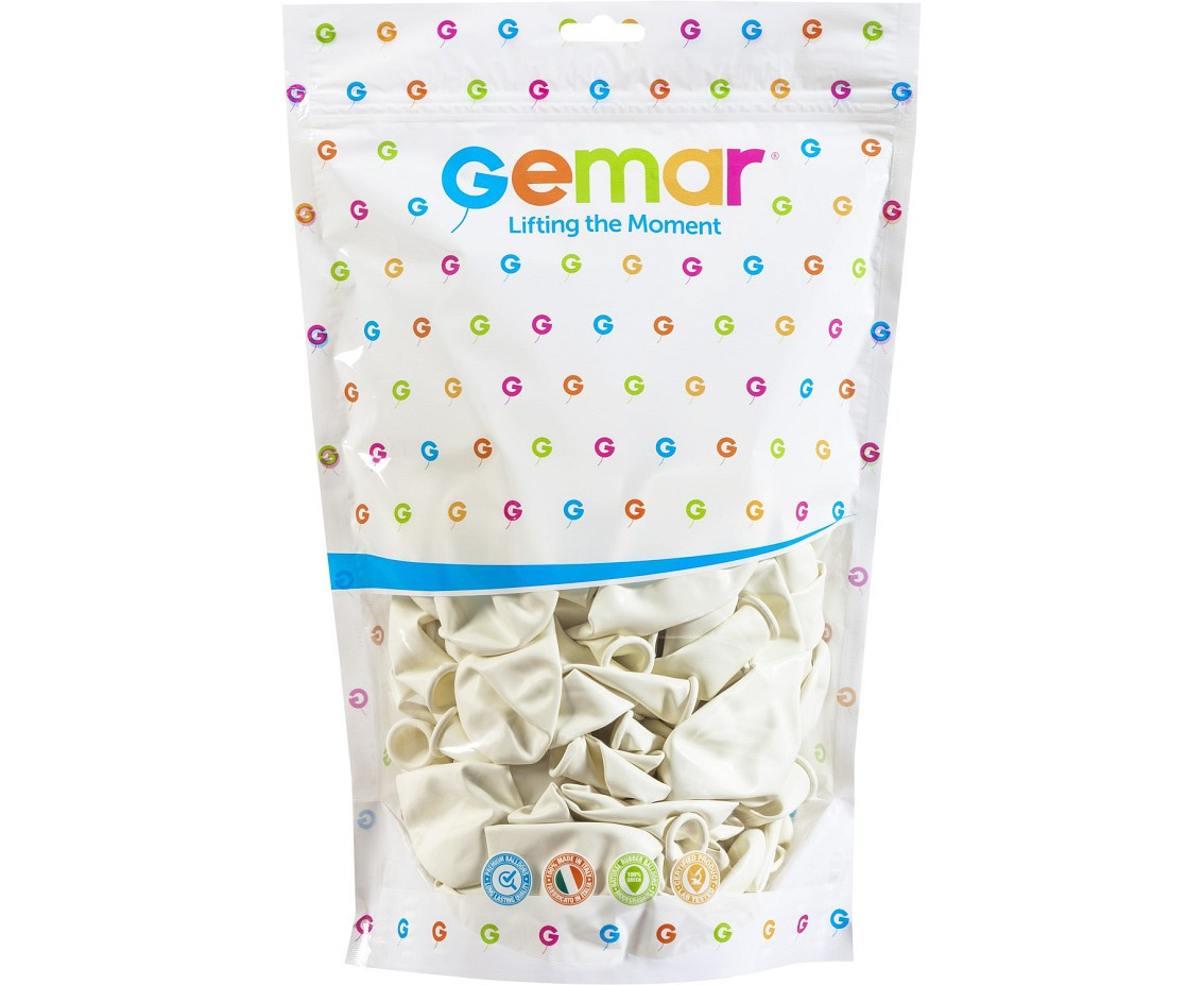 Balloons Gemar 13", pastel white, 50pcs