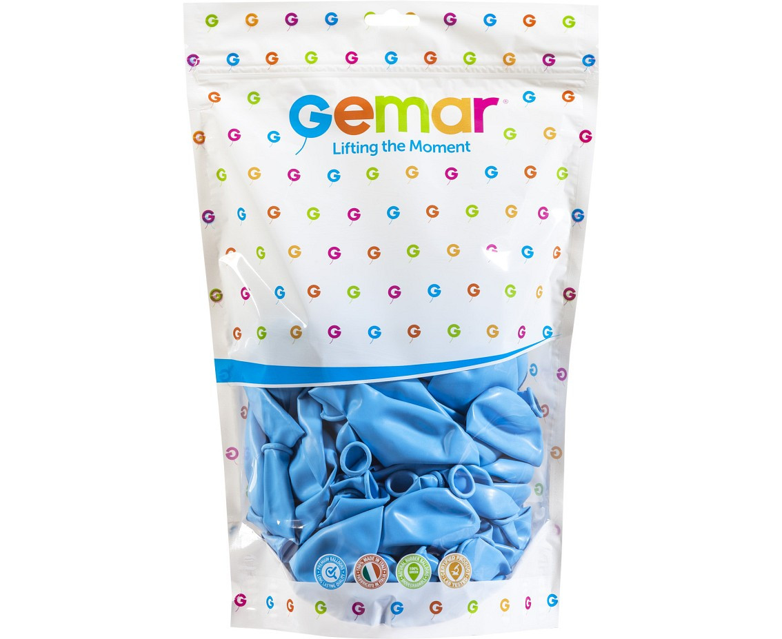 Balloons Gemar 13", pastel premium baby blue macaron, 50pcs