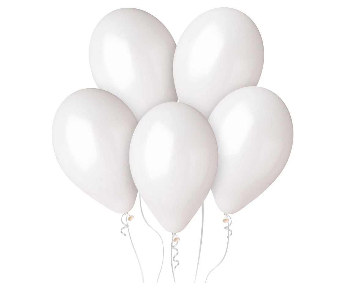 Balloons Gemar 13", metallic pearl-white, 50pcs