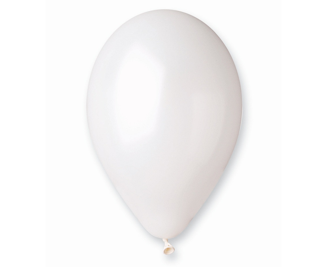 Balloons Gemar 13", metallic pearl-white, 50pcs