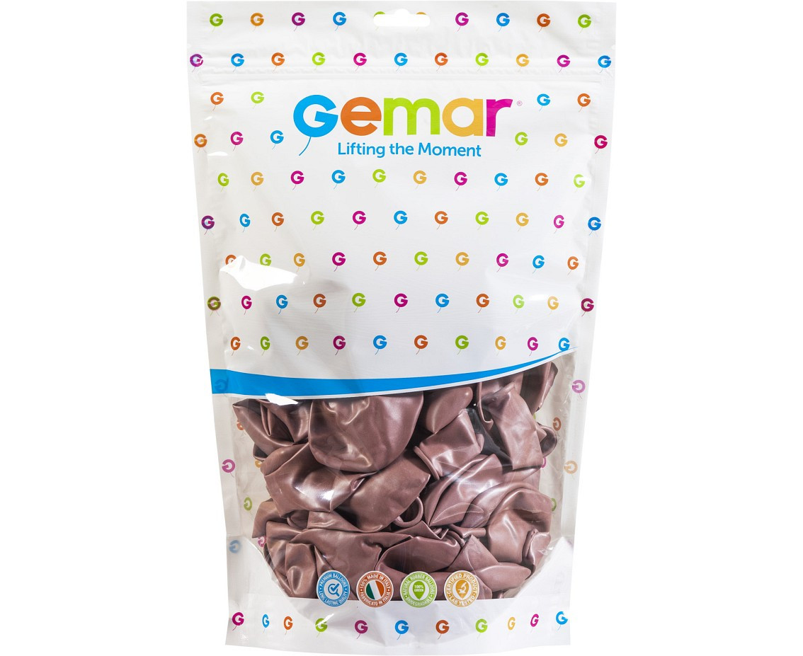 Balloons Gemar 13", metallic rose gold, 50pcs