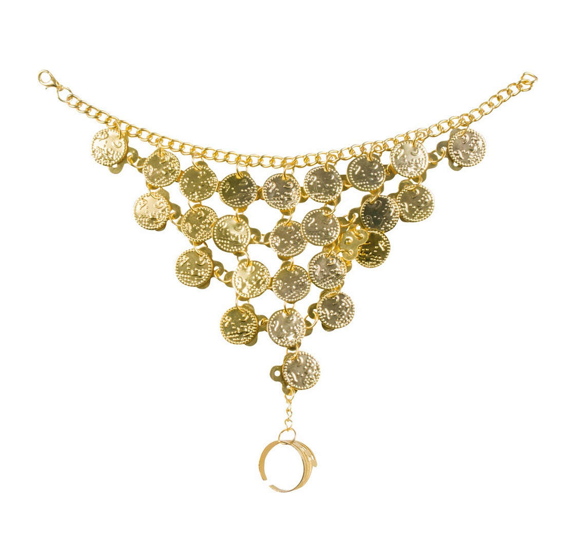 Hand chain Belly dance (bracelet with ring)