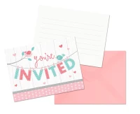 Invitations Baby girl, size 15,2 x 11,4, 8 pcs. EOL