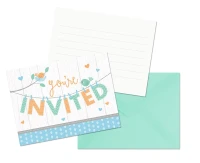 Invitations Baby boy, size 15,2 x 11,4, 8 pcs. EOL