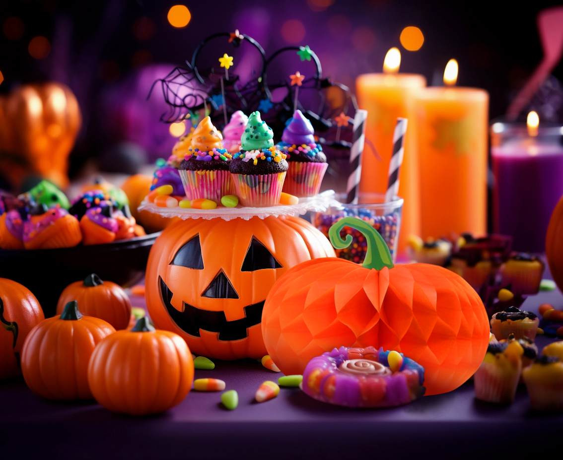 Paper decoration "Pumpkin" size 30x30 cm EOL
