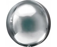Foil balloon, ball G20, silver, packed EOL