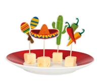 Coctail picks Fiesta, mix, 9cm, 12 pcs
