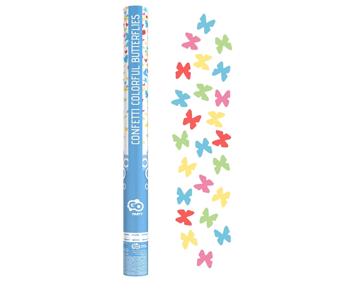 Confetti Cannon "Colourful Butterfly" / 60 cm EOL