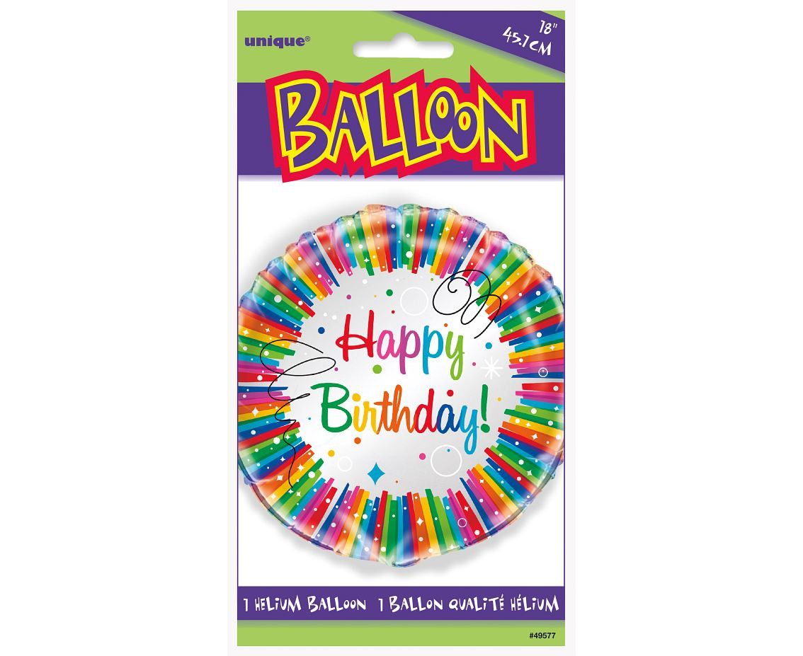 Foil balloon 18" UQ "Happy Birthday"