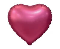 Foil balloon (heart), mat, dark  pink, 18 inches