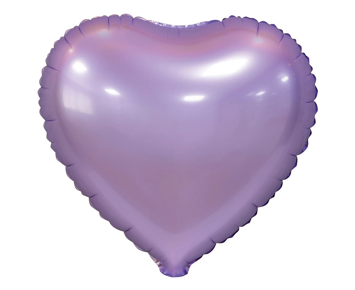Foil balloon "heart", matt, lilac, 18 inches