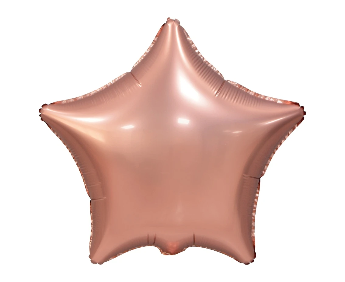Foil balloon Star, mat rose gold, 19"