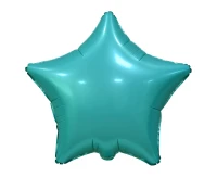 Foil balloon "Star", matt, turquoise, 19 inches EOL