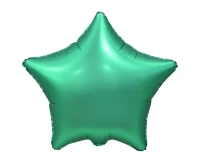 Foil balloon "Star", matt, green, 19 inches EOL